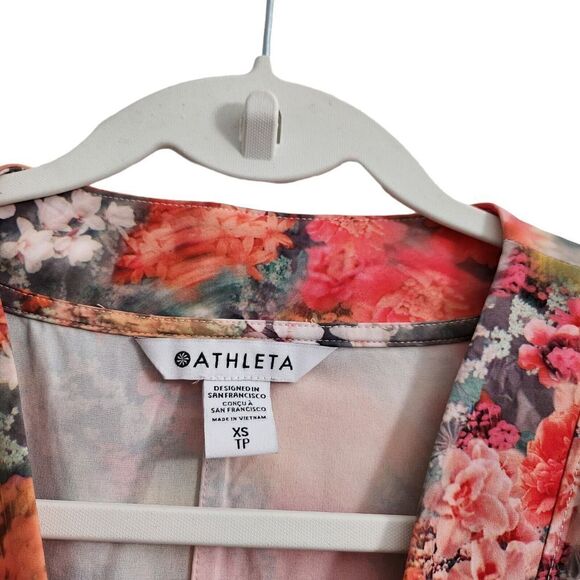 Athleta Marlow Romper Womens XS Multicolor Floral Stretch Spring Outdoor Bloom - Picture 4 of 12